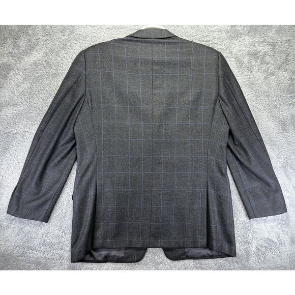 Ermenegildo Zegna Pure Cashmere Mens Blazer 46R 3 Button Sportscoat Gray Blue - Picture 2 of 11